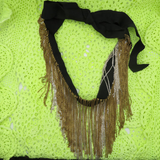 Iris Apfel's Two Tone Chain Fringe Necklace