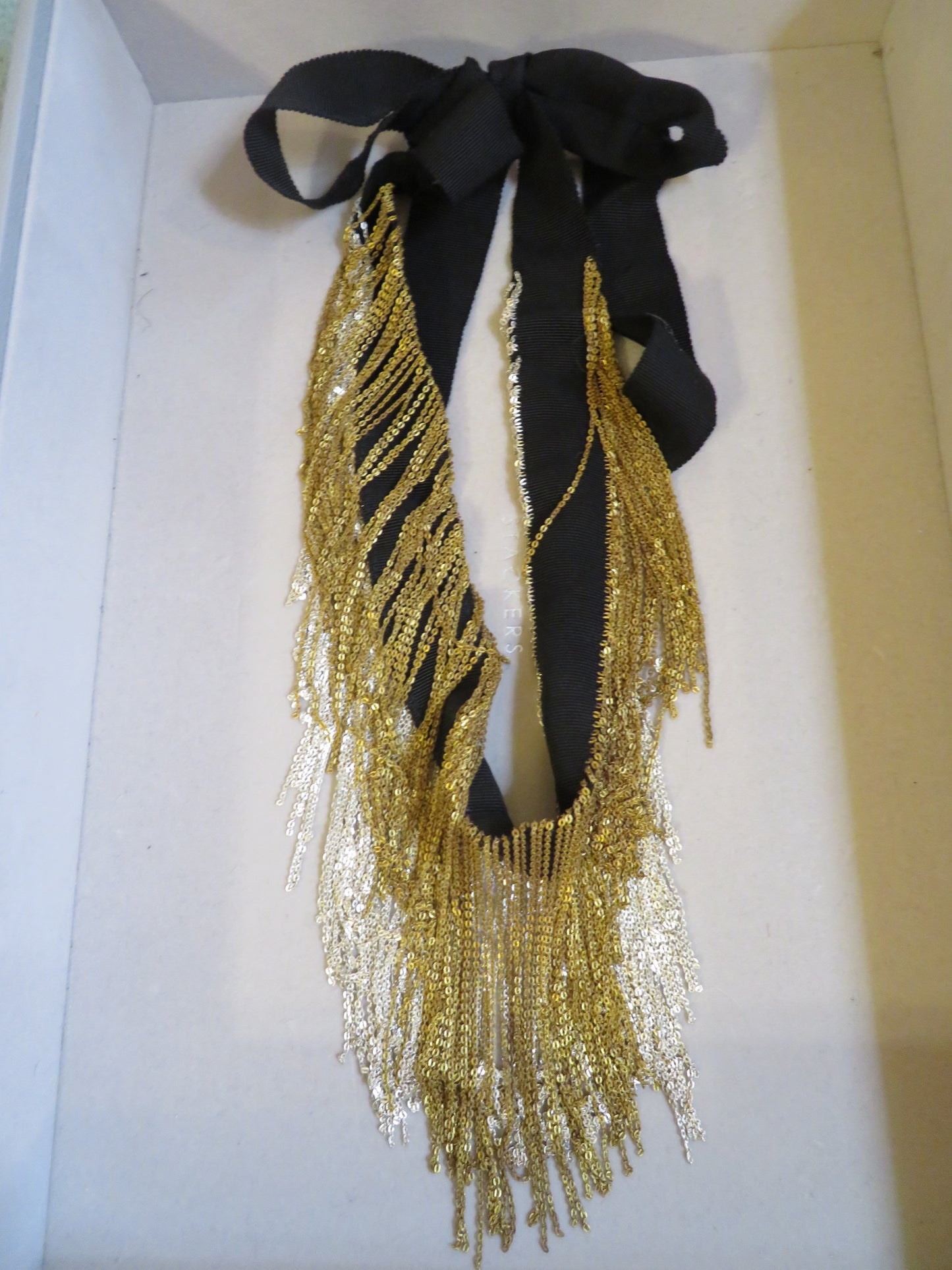 Iris Apfel's Two Tone Chain Fringe Necklace