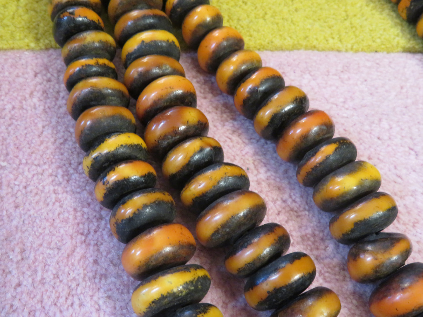 Iris Apfel's Vintage HUGE Moroccan Berber Resin Amber Bead Necklace