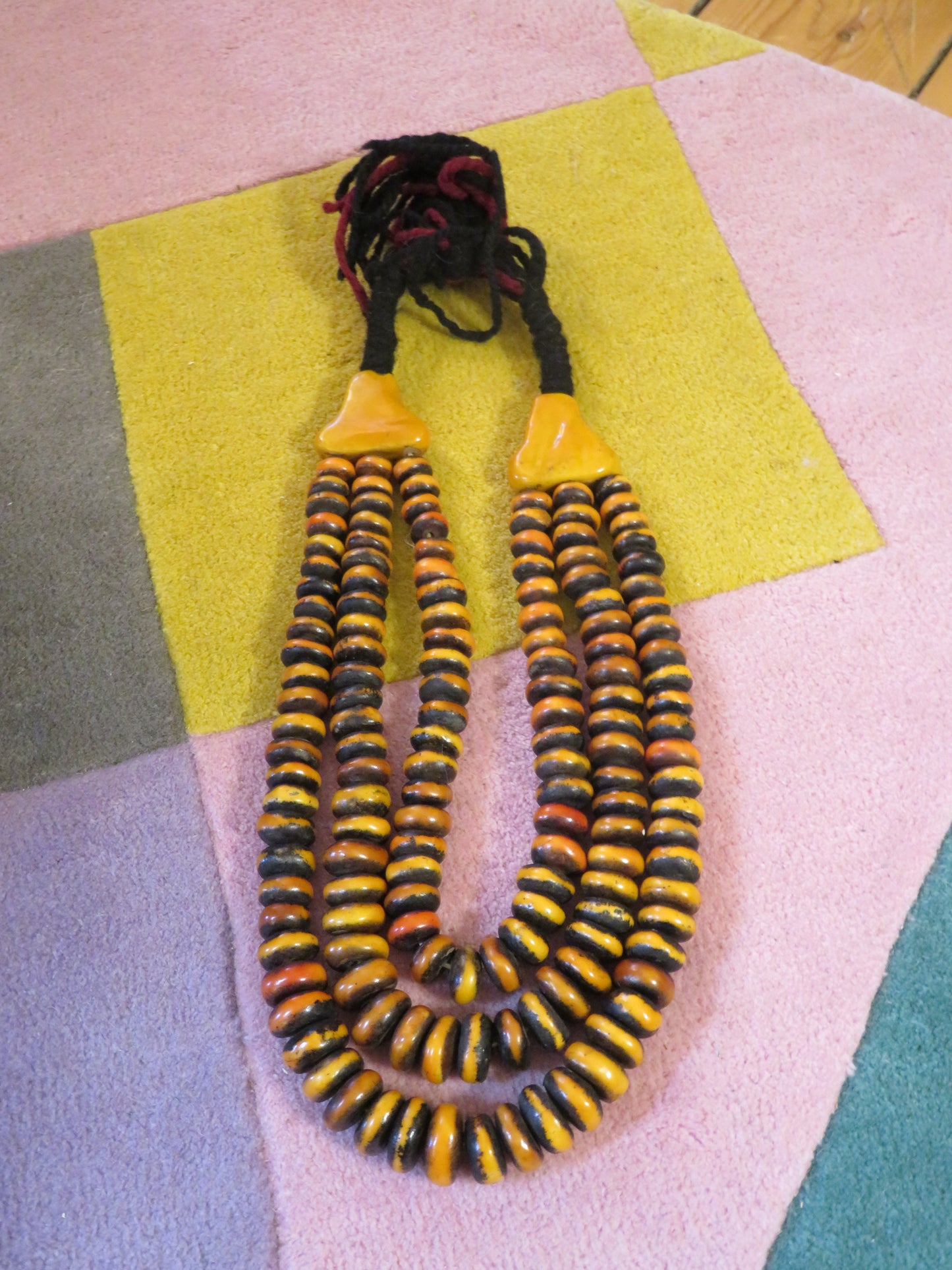 Iris Apfel's Vintage HUGE Moroccan Berber Resin Amber Bead Necklace