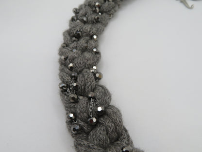 Vintage Braided Geometric Cubist Choker Necklace
