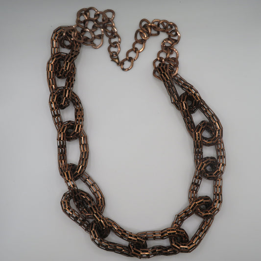 Vintage Huge Copper Supersized Link Necklace