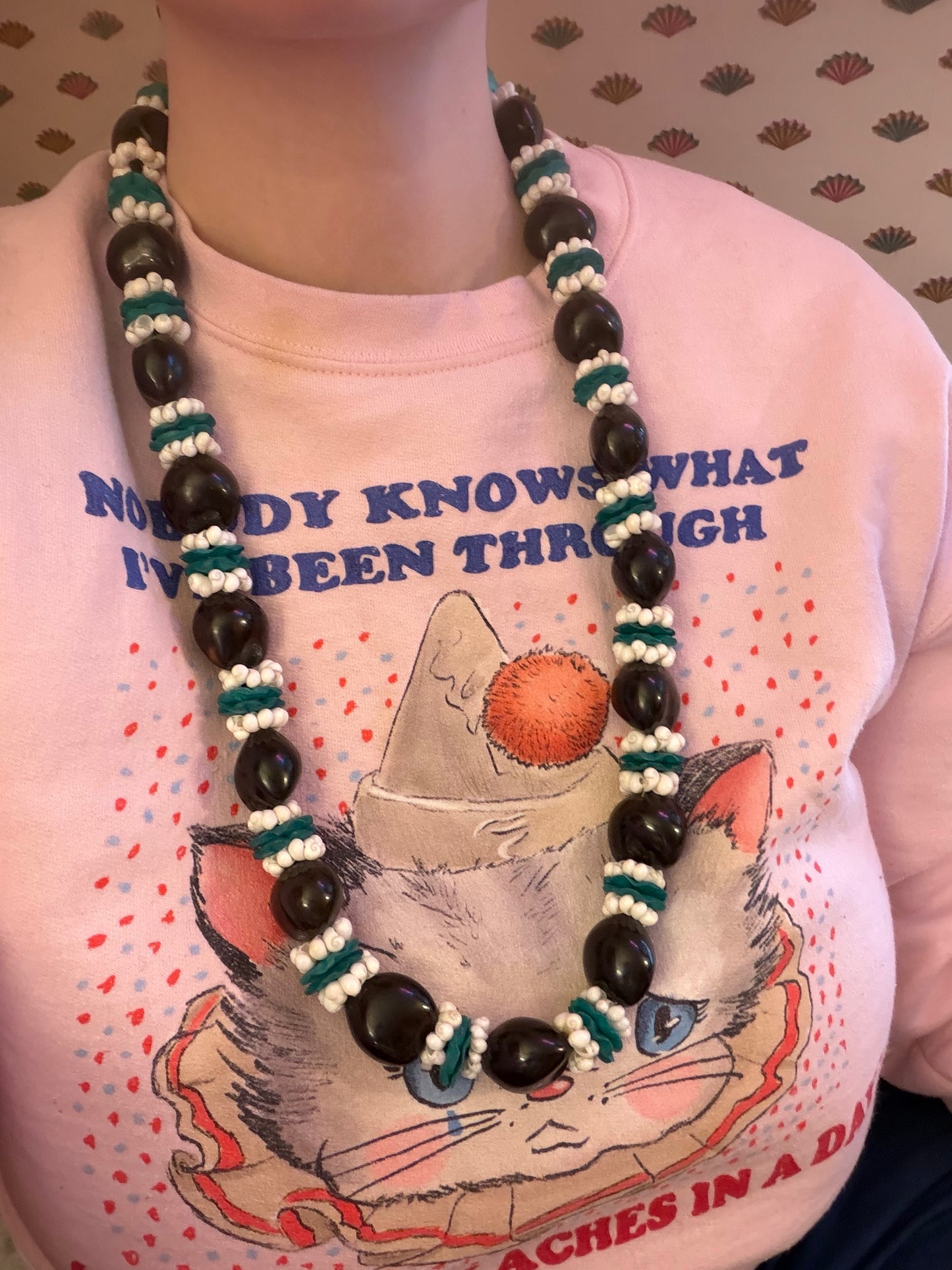 Vintage Hawaiian Kukui Nut Necklace Stack - 3 Stands