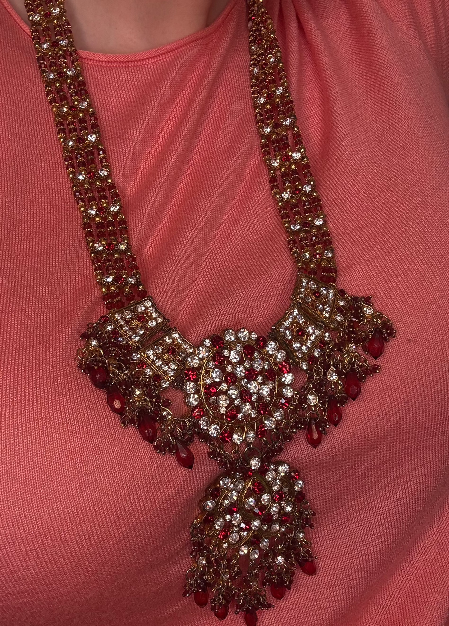 Iris Apfel's Vintage Hand-Beaded Indian Wedding Style Necklace