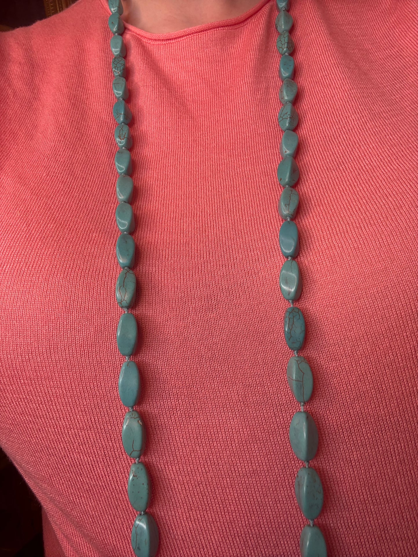 Iris Apfel's Vintage Highly Documented Long Turquoise Bead Strand