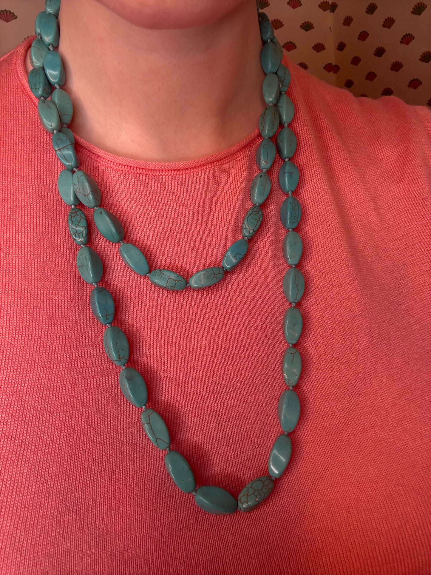 Iris Apfel's Vintage Highly Documented Long Turquoise Bead Strand