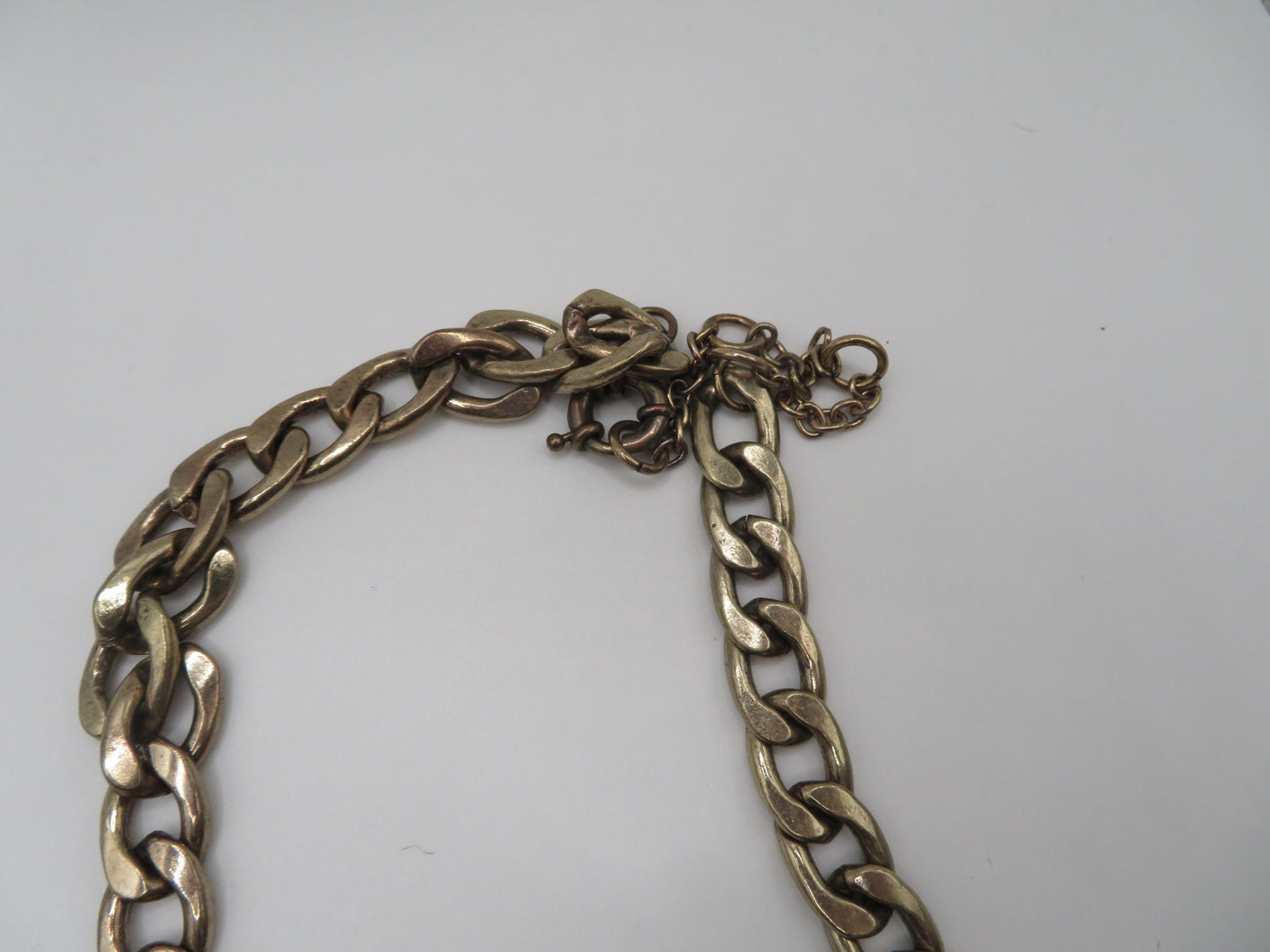 Vintage J. Crew Tortoiseshell Flower Statement Necklace