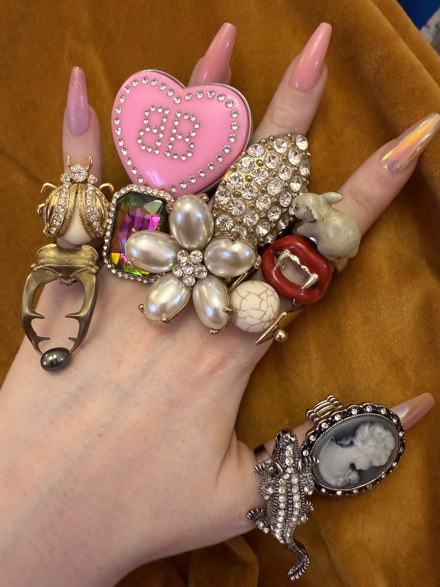 Vintage Chunky Crystal Pave Ring