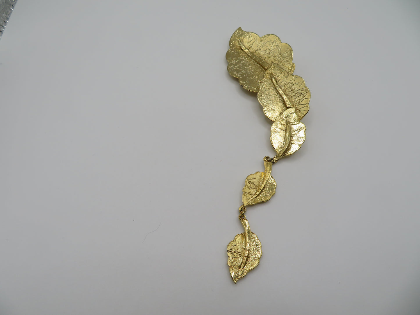 Vintage Huge Ultra Craft Articulated Leaf Brooch