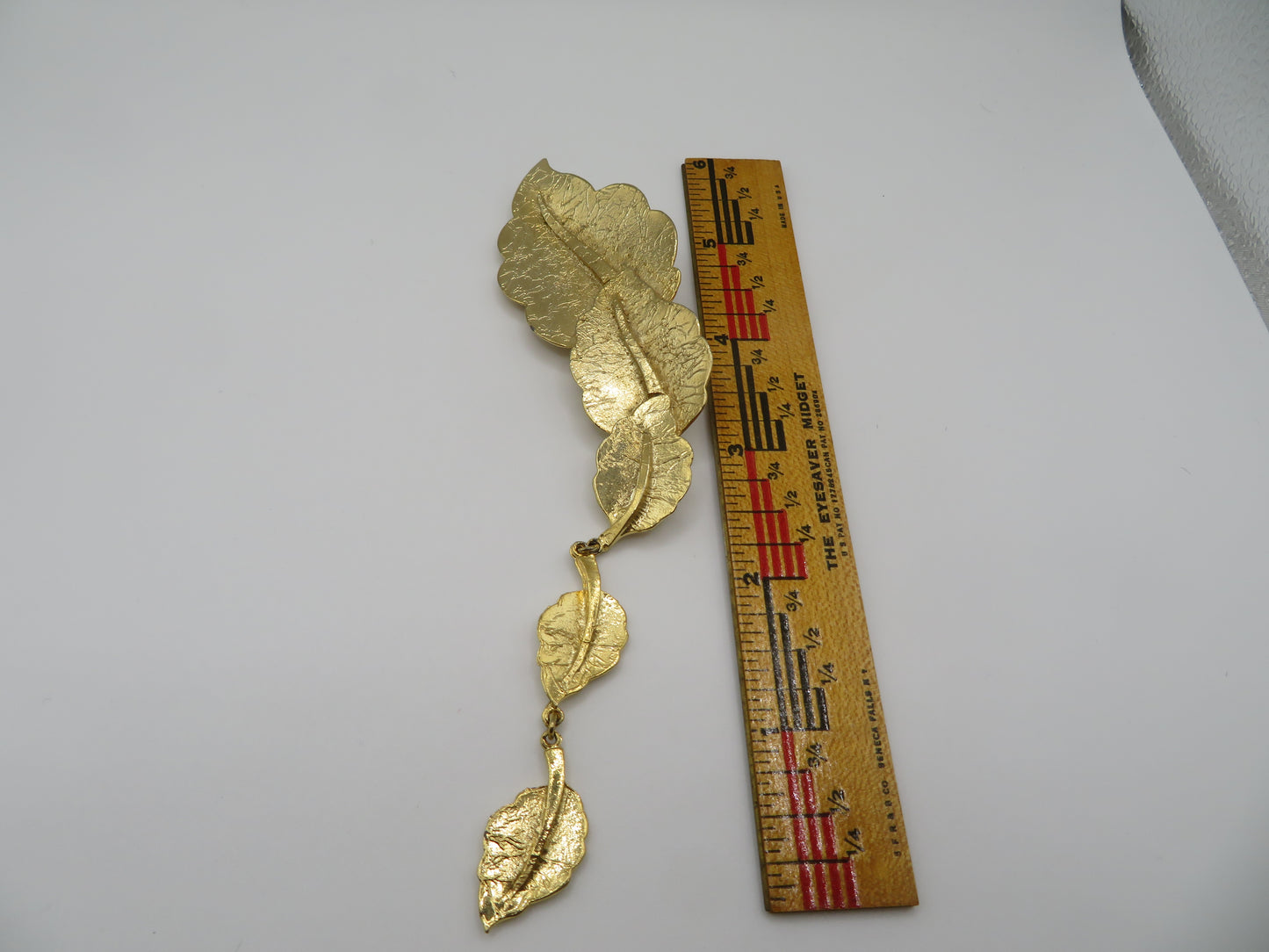 Vintage Huge Ultra Craft Articulated Leaf Brooch