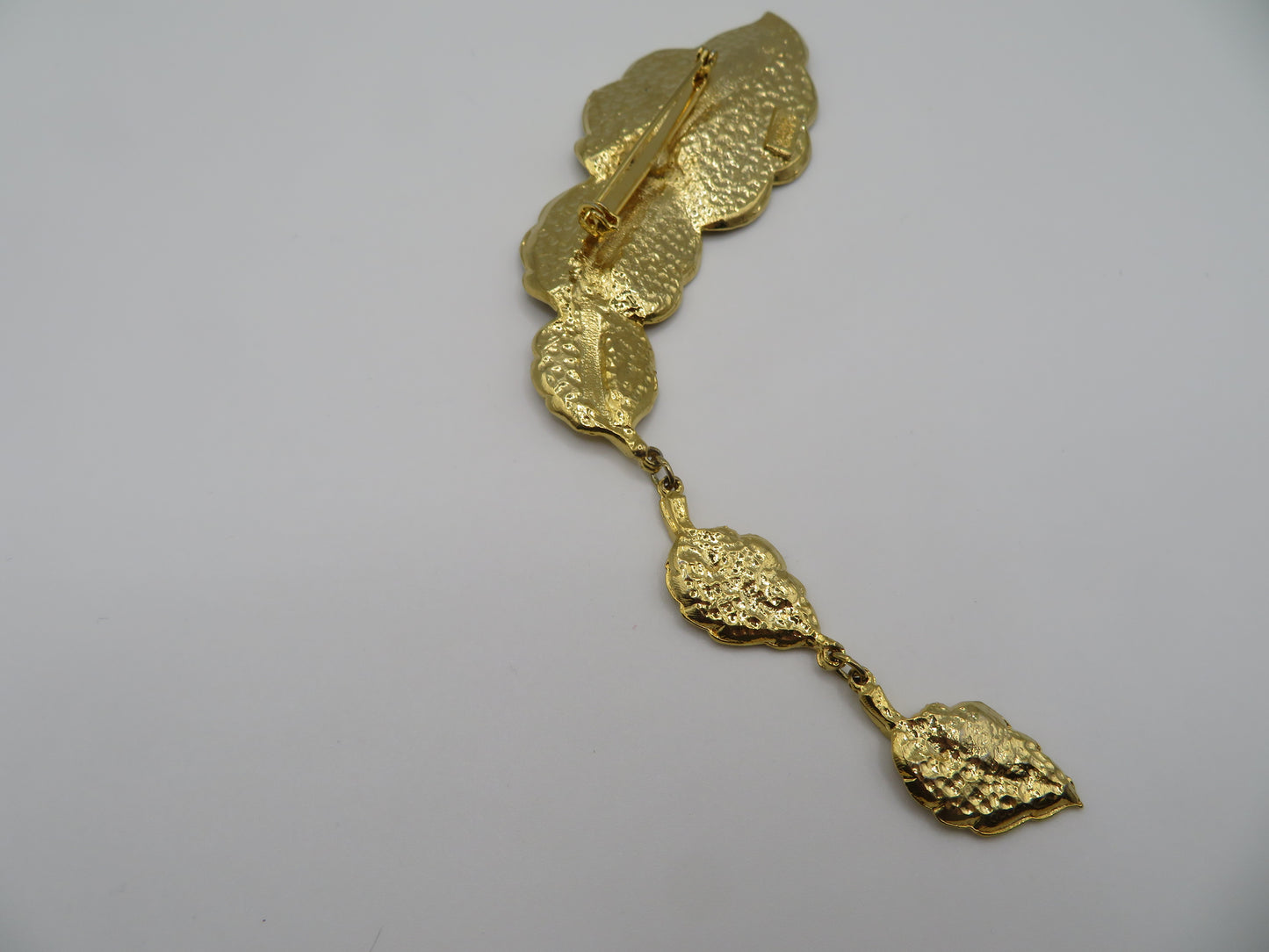 Vintage Huge Ultra Craft Articulated Leaf Brooch
