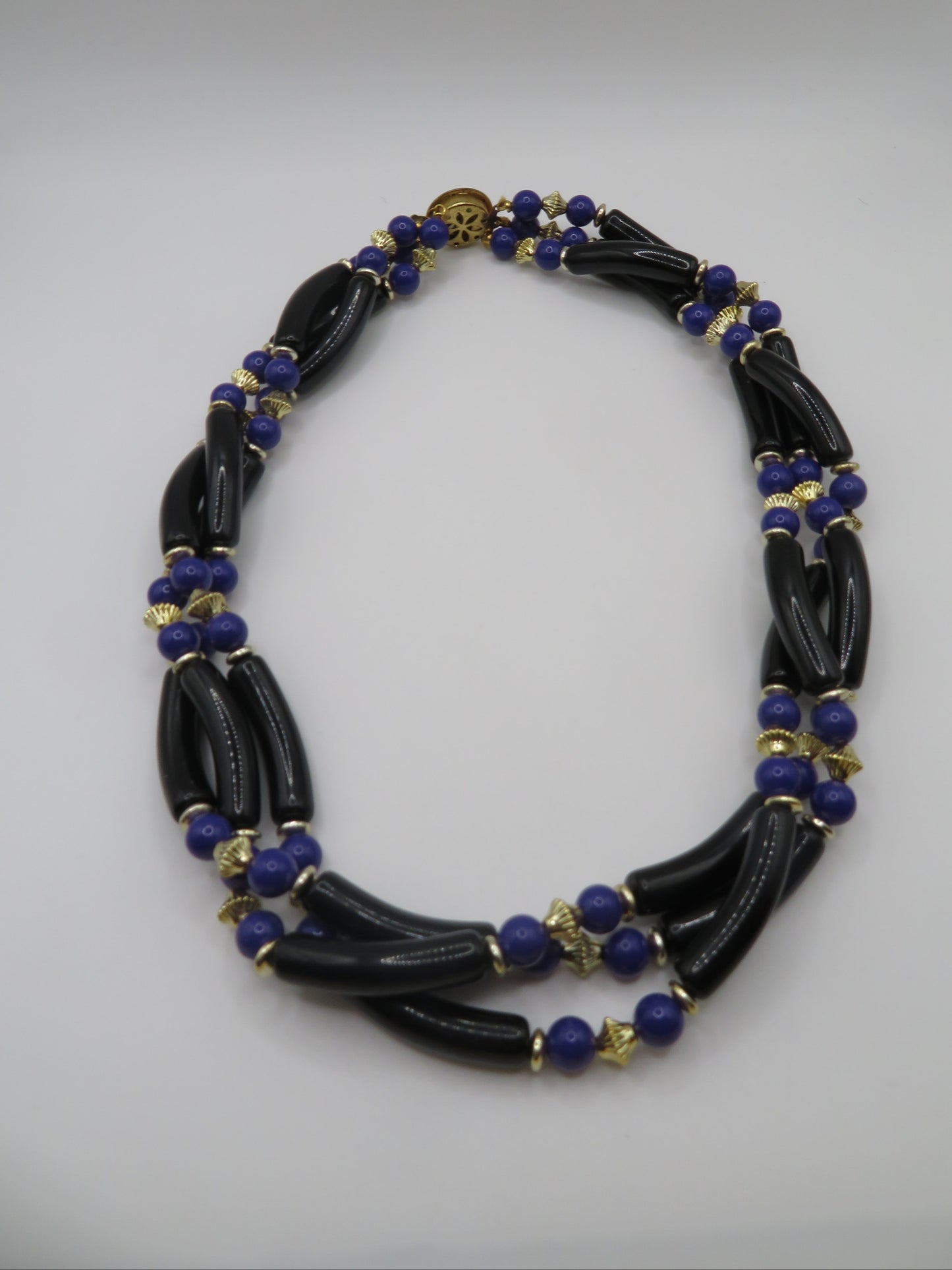 Vintage Chunky Geometric Layered Beaded Necklace