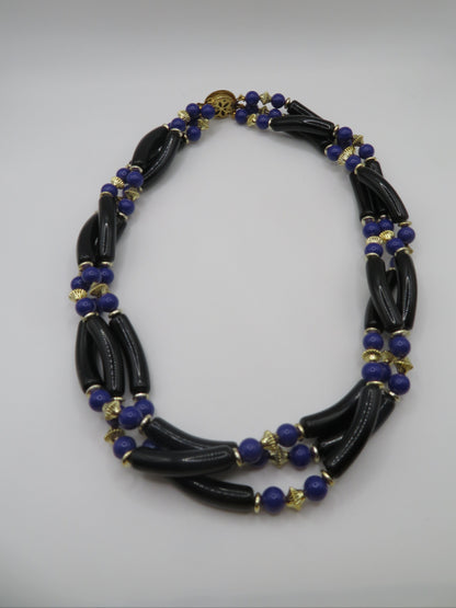 Vintage Chunky Geometric Layered Beaded Necklace