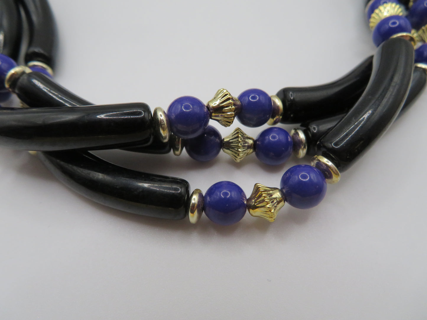 Vintage Chunky Geometric Layered Beaded Necklace