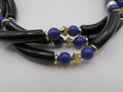 Vintage Chunky Geometric Layered Beaded Necklace