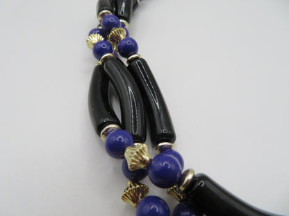Vintage Chunky Geometric Layered Beaded Necklace