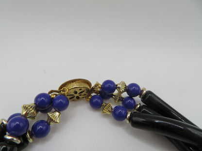 Vintage Chunky Geometric Layered Beaded Necklace