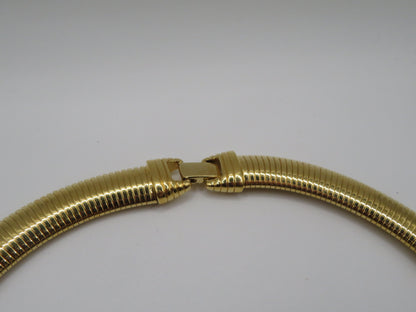 Vintage Trifari Chunky Enamel Tubogas Necklace