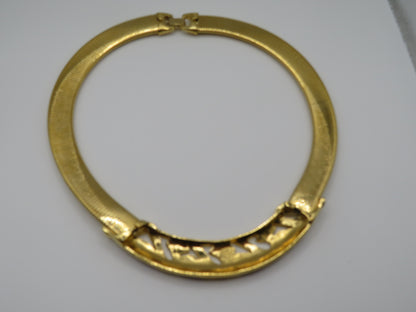 Vintage Trifari Chunky Enamel Tubogas Necklace