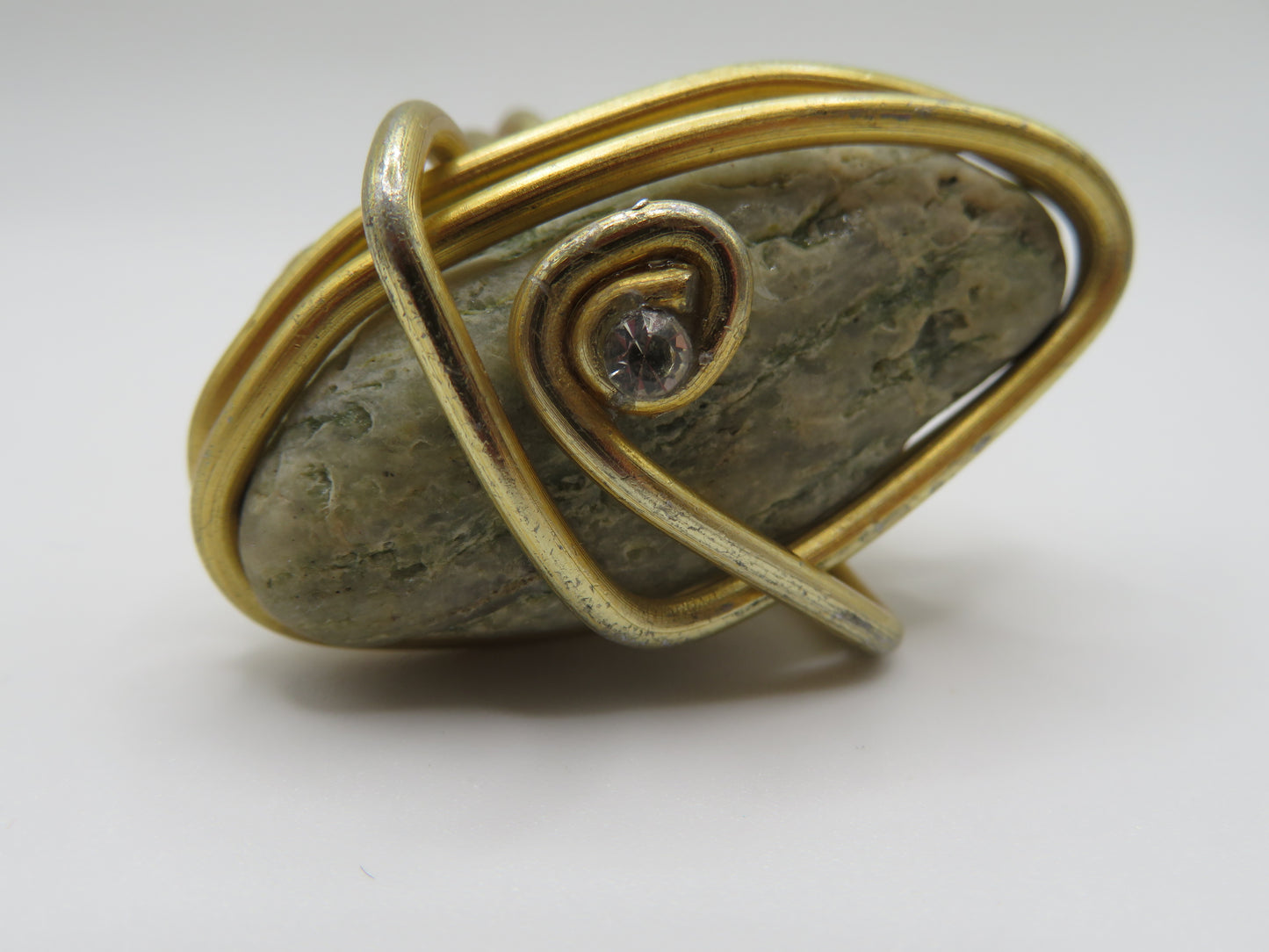 Vintage Huge Chunky Wire Wrapped Modernist Rock Ring