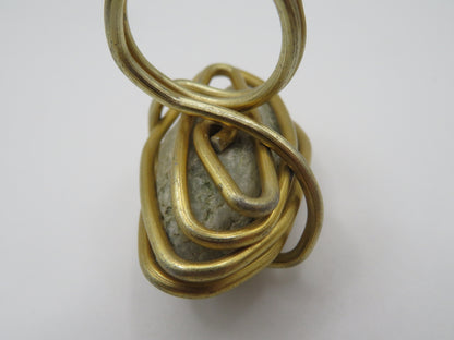 Vintage Huge Chunky Wire Wrapped Modernist Rock Ring