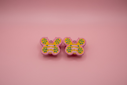 Moschino Oversized Pink Butterfly Clip On Earrings