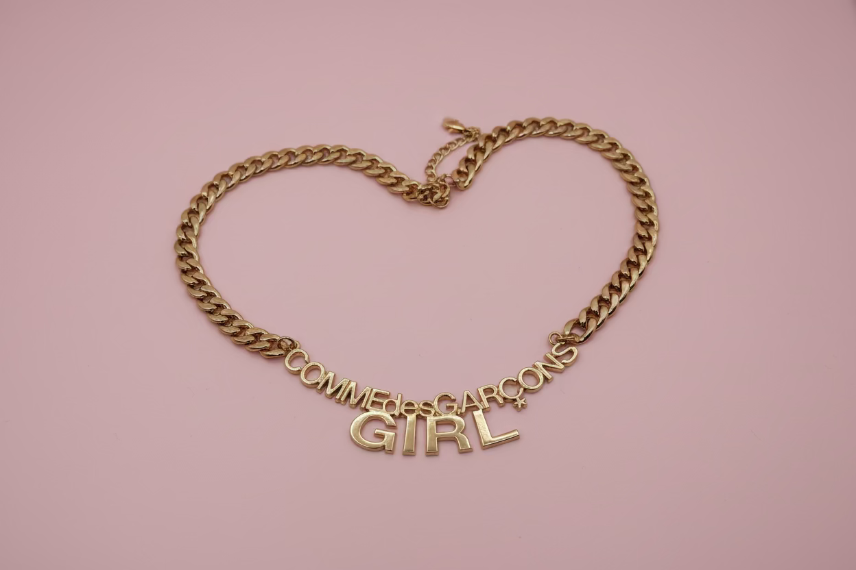 Oversized Comme Des Garçons Girl Gold Chain Necklace