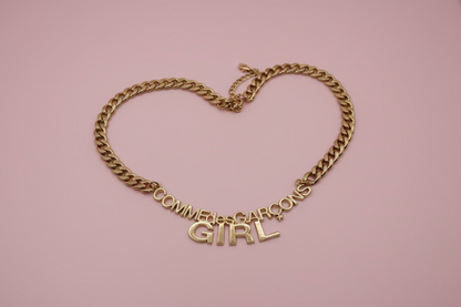 Oversized Comme Des Garçons Girl Gold Chain Necklace