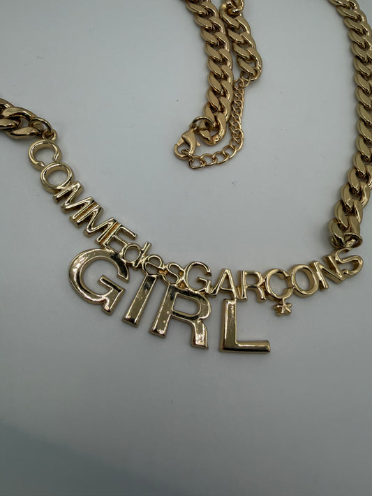 Oversized Comme Des Garçons Girl Gold Chain Necklace