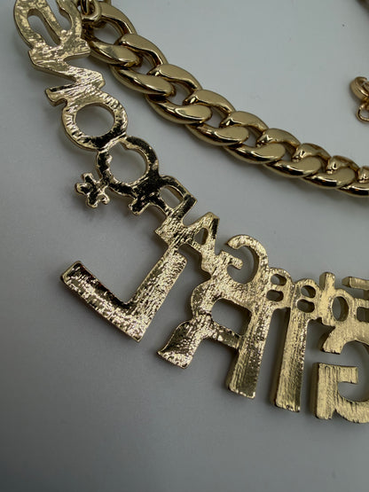 Oversized Comme Des Garçons Girl Gold Chain Necklace