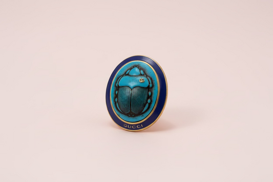 Oversized Gucci Scarab Cocktail Ring