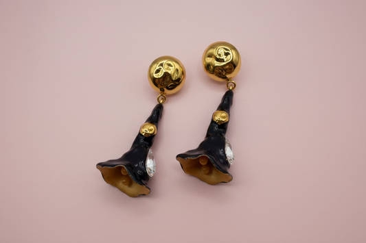 Marni Surreal Sculptural Crystal Bloom Clip On Earrings