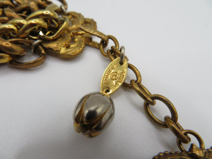 Vintage Chanel Runway Chunky 5-Strand Gold Chain Collar Necklace