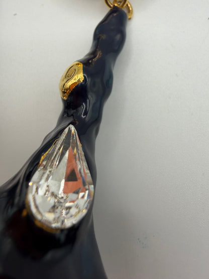 Marni Surreal Sculptural Crystal Bloom Clip On Earrings