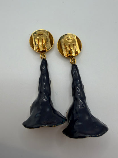 Marni Surreal Sculptural Crystal Bloom Clip On Earrings