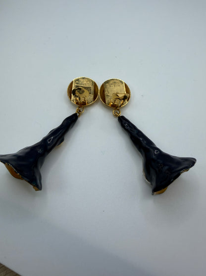 Marni Surreal Sculptural Crystal Bloom Clip On Earrings