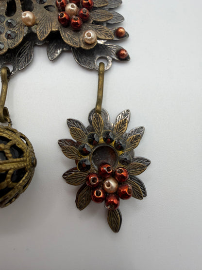 Monumental DSQUARED2 Pearl Studded Chandelier Earrings