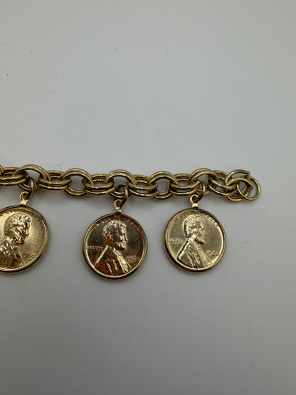 Vintage Coro Penny Charm Bracelet