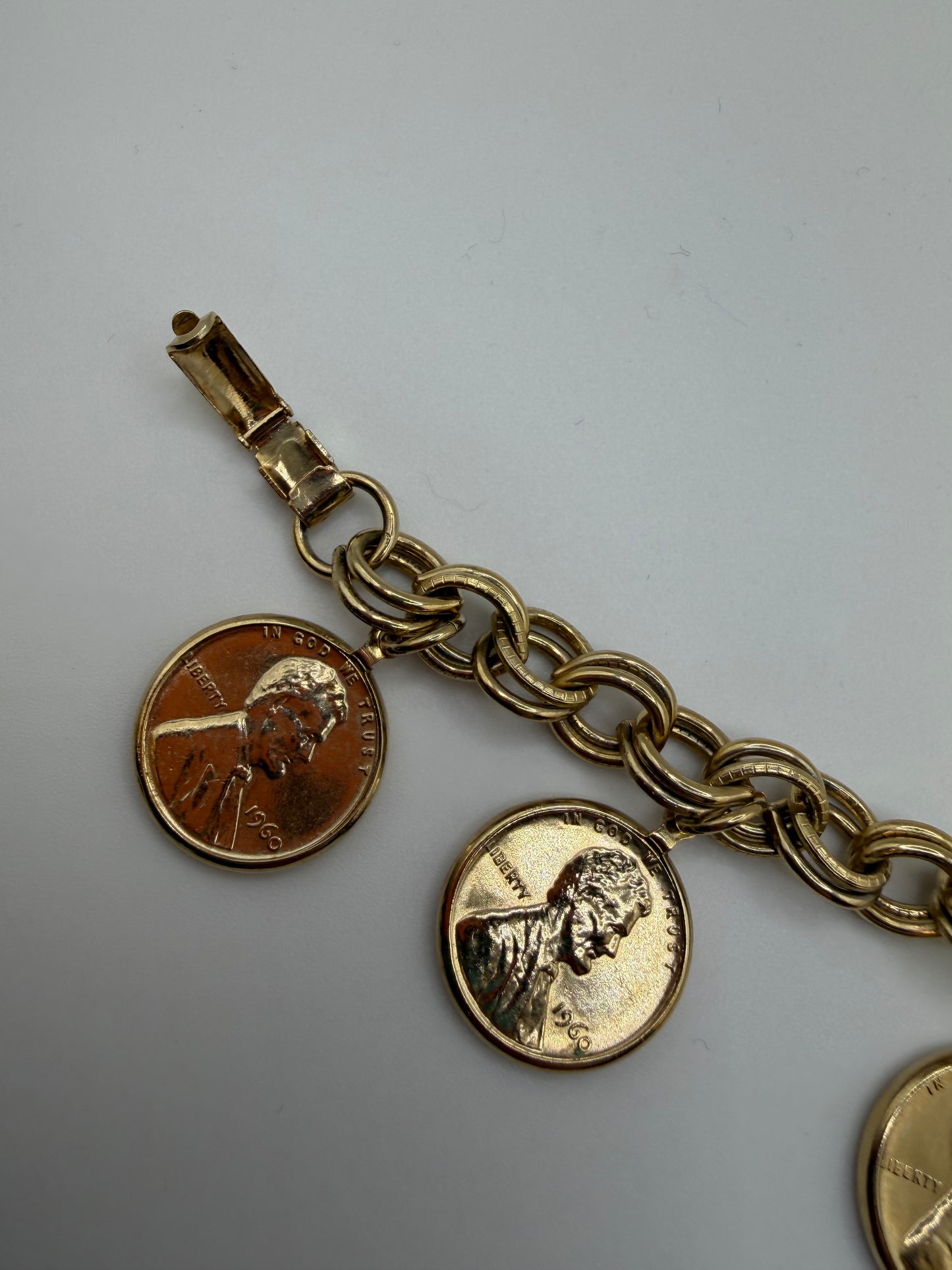 Vintage Coro Penny Charm Bracelet