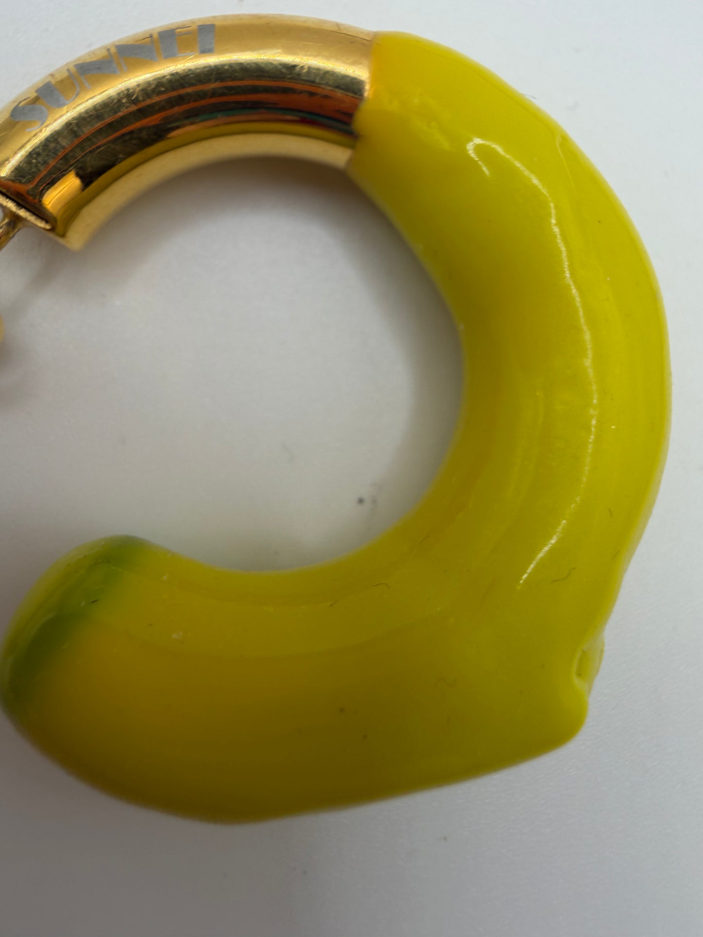 Sunnei Large Yellow Rubber Dipped Earrings