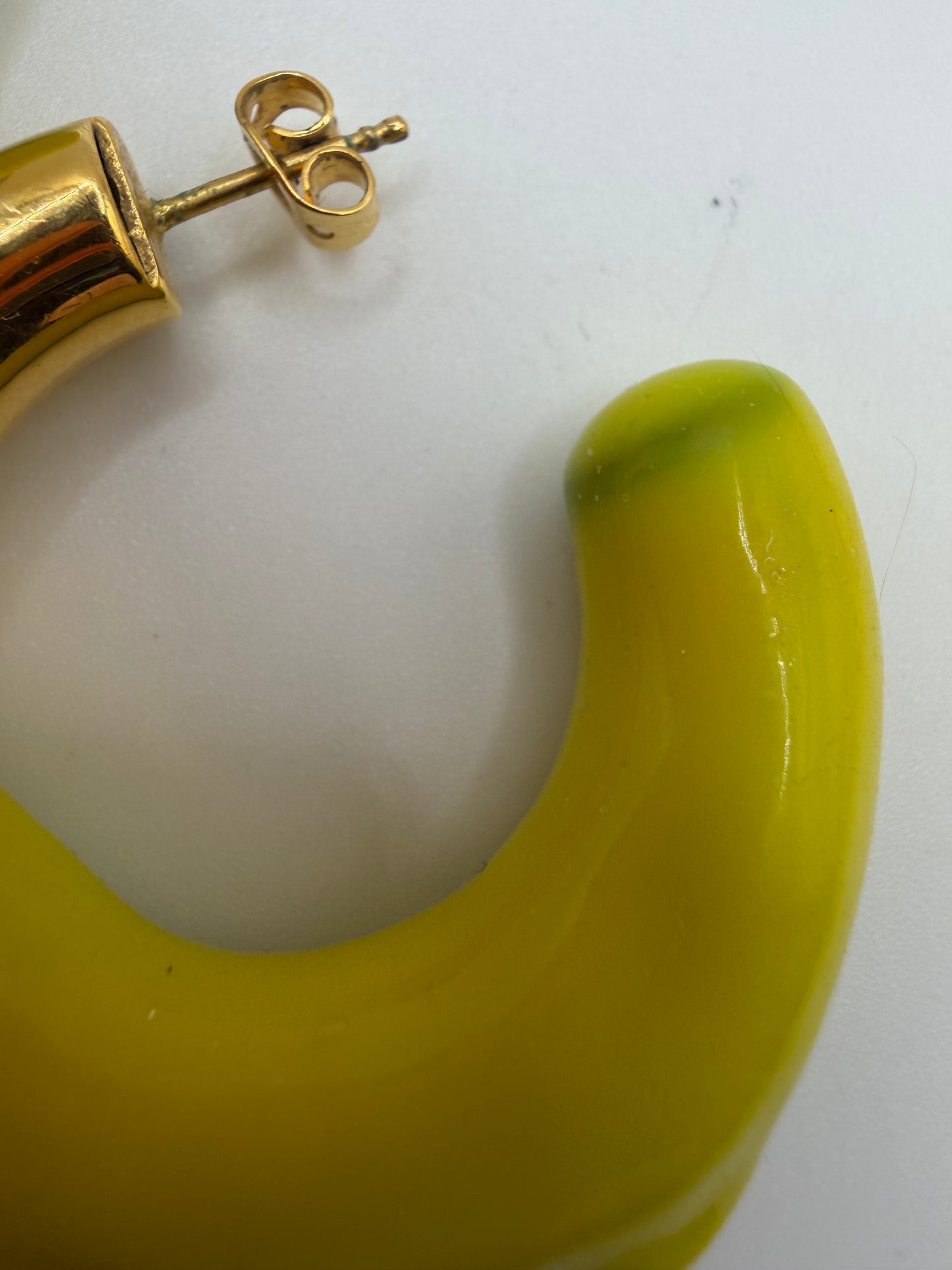 Sunnei Large Yellow Rubber Dipped Earrings
