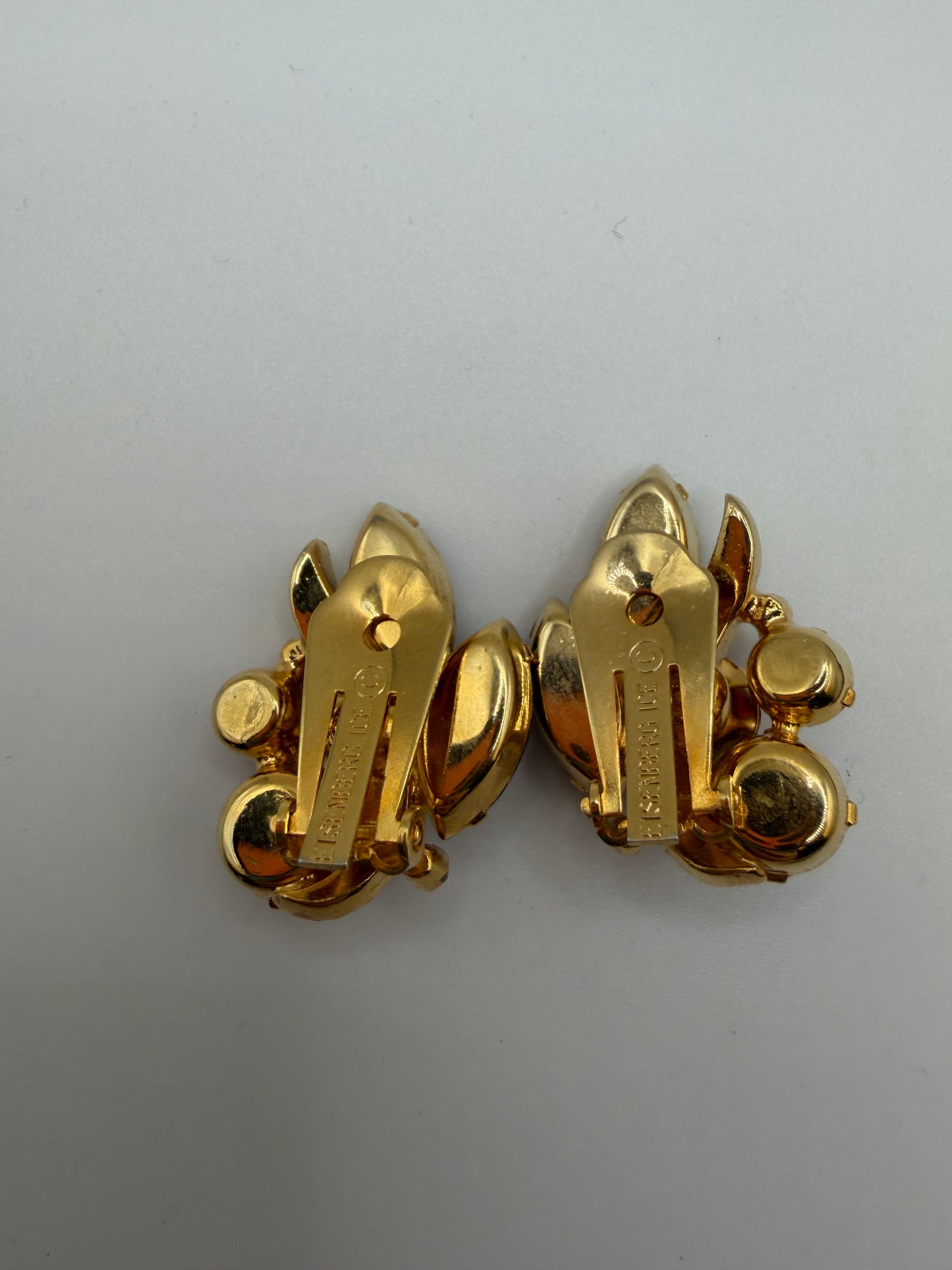 Vintage Eisenberg Ice Pink & Lilac Rhinestone Retro Clip On Earrings