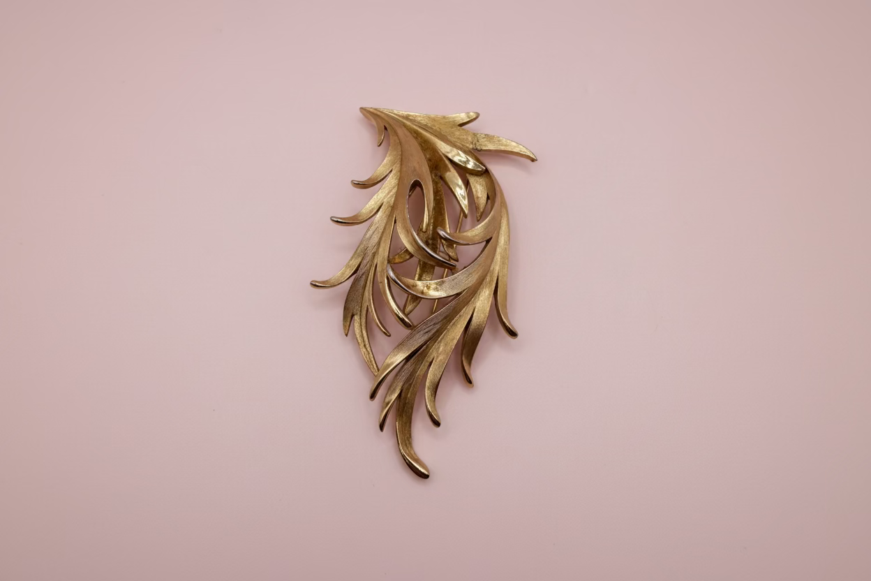 Vintage Trifari Leaf Brooch