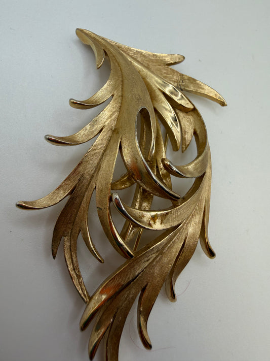 Vintage Trifari Leaf Brooch