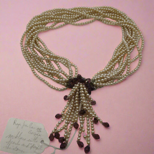 Iris Apfel's Vintage Roger Jean Pierre or Gripoix Pearl Necklace