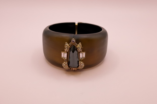 Vintage Archival Alexis Bittar Hematite Bracelet Cuff