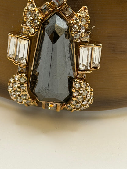 Vintage Archival Alexis Bittar Hematite Bracelet Cuff