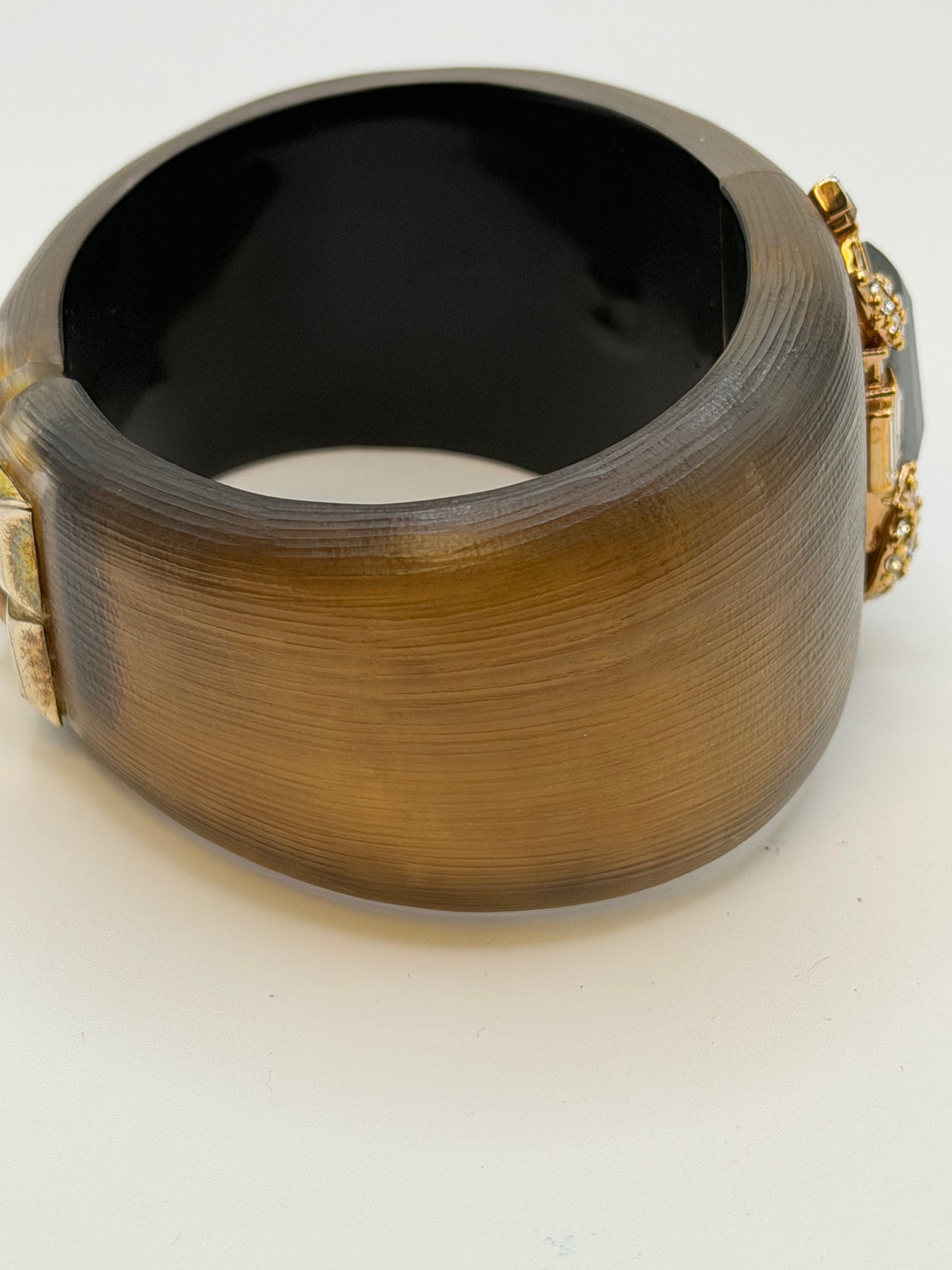 Vintage Archival Alexis Bittar Hematite Bracelet Cuff