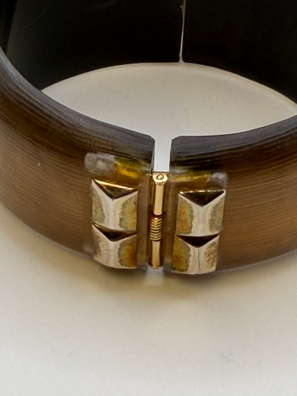 Vintage Archival Alexis Bittar Hematite Bracelet Cuff