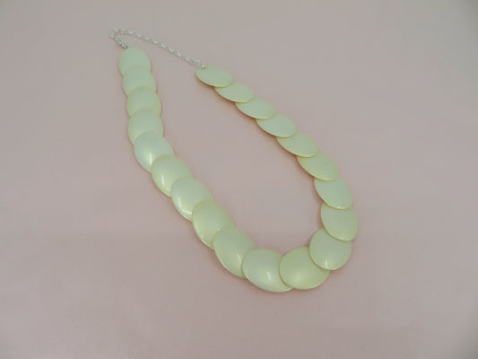 Iris Apfel's Vintage Pearlescent Disc Sterling Silver Necklace